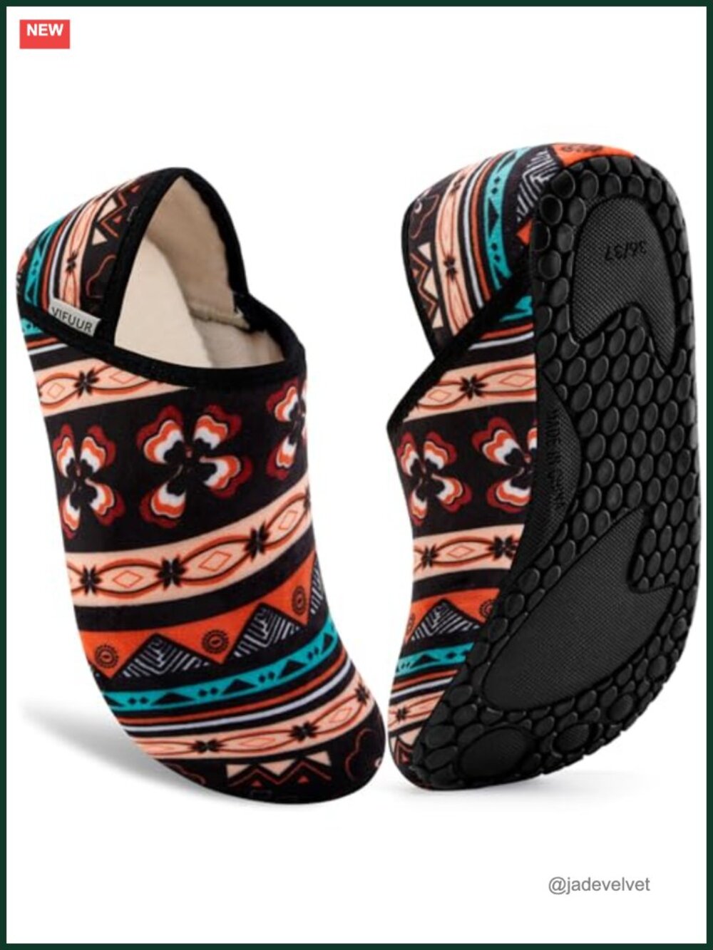 Fuzzy Fleece House Slippers - Slip On Sock Shoes for Home Travel